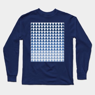 Blue Zig Zag Design Long Sleeve T-Shirt